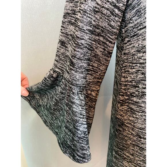 Gap Womens Gray Dress Heather Gray Small Bell Sleeve Polyester Blend - Picture 5 of 8